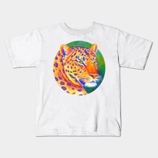 Queen of the Jungle - Colorful Leopard Kids T-Shirt